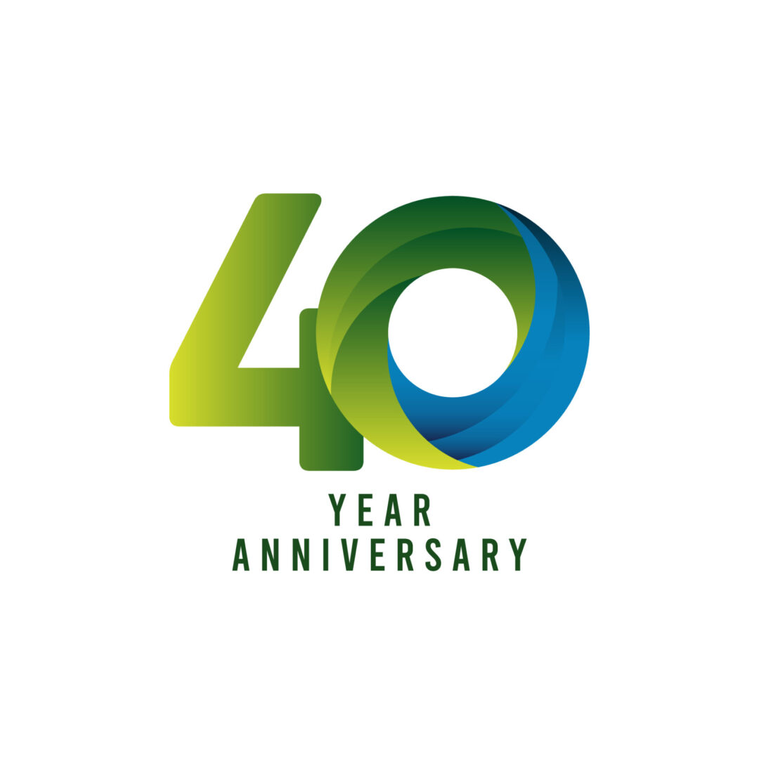40,Years,Anniversary.,Gradient,Vector,Template,Design,Illustration